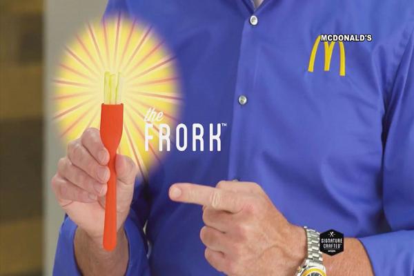 MCDONALD’S INVENTS ‘SUPREMELY SUPERFLUOUS’ FRORK UTENSIL TO PITCH ITS NEW BURGERS