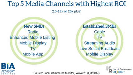 TOP 5 MEDIA CHANNELS WITH THE HIGHEST ROI