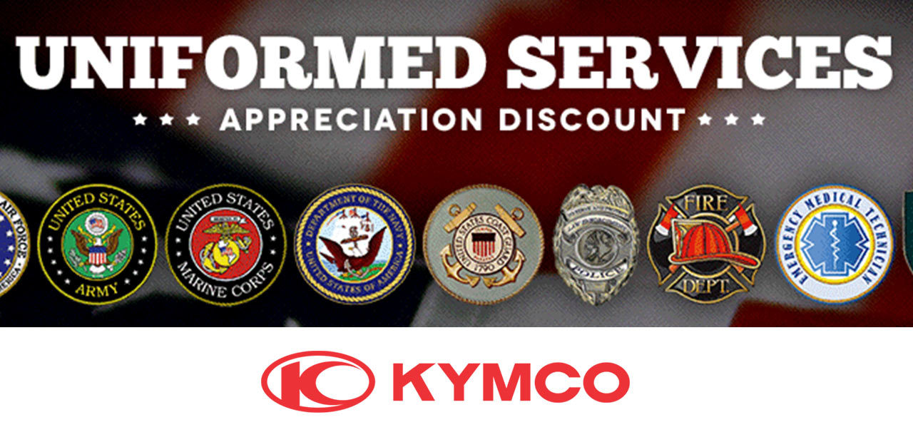 KYMCO Uniformed Services Appreciation Program!