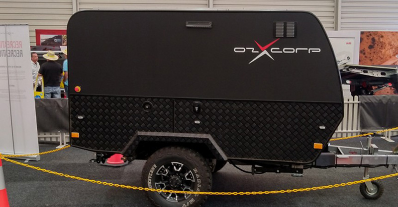 Electric AWD Camping Trailer Self-Drives Over Pavement and Muddy Trail