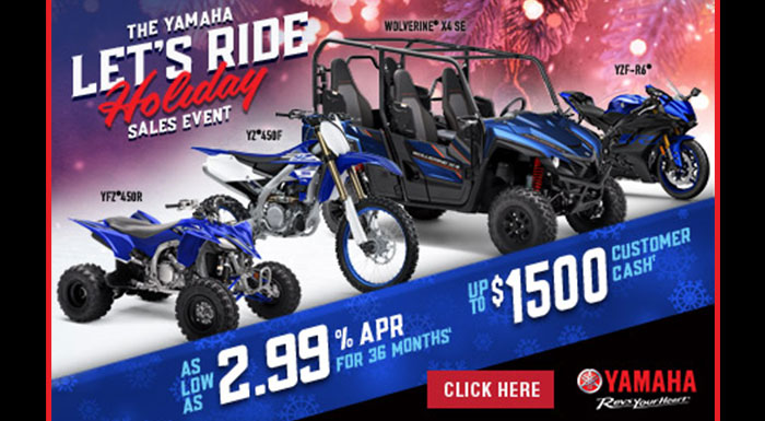 The Yamaha Let’s Ride Holiday Sales Event!