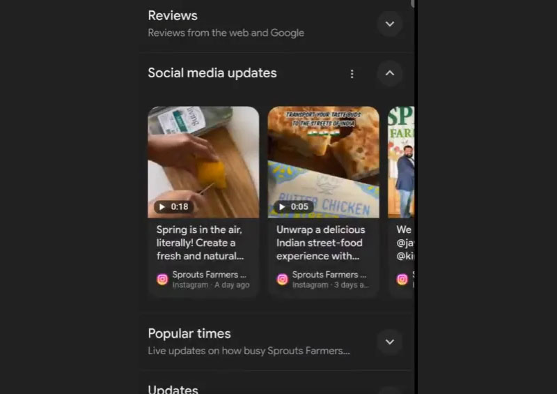 Google Adds Social Media Posts to Business Listings