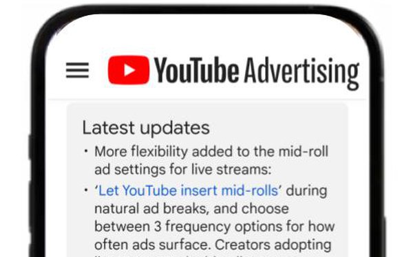 YouTube Tests Less Disruptive Livestream Ads